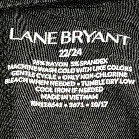 Lane Bryant black lace trimmed sleeves and hem tunic plus size 23 24 3X - Picture 5 of 6